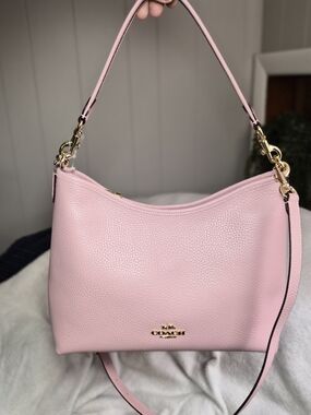 Coach Laurel Shoulder Bag in Carnation/Pink  Pebble Leather - NWT Soft Hobo
